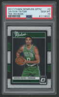 Jayson Tatum 2017 Donruss Optic The Rookies #3 (PSA 10) at PristineAuction.com