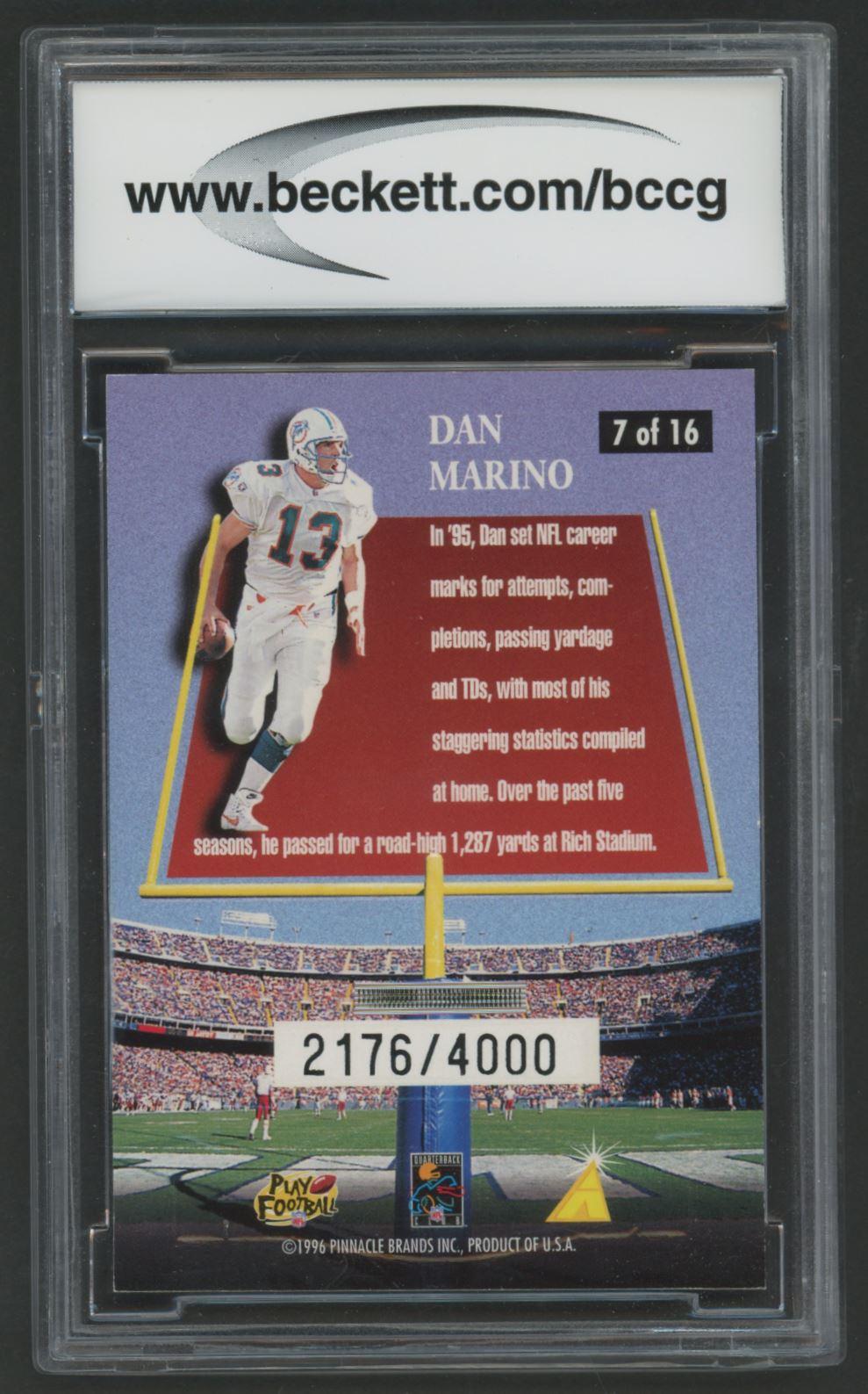 Dan Marino 1996 Summit Turf Team #7 #2176/4000 (BCCG 10) at PristineAuction.com Dan Marino 1996 Summit Turf Team #7 #2176/4000 (BCCG 10) at PristineAuction.com