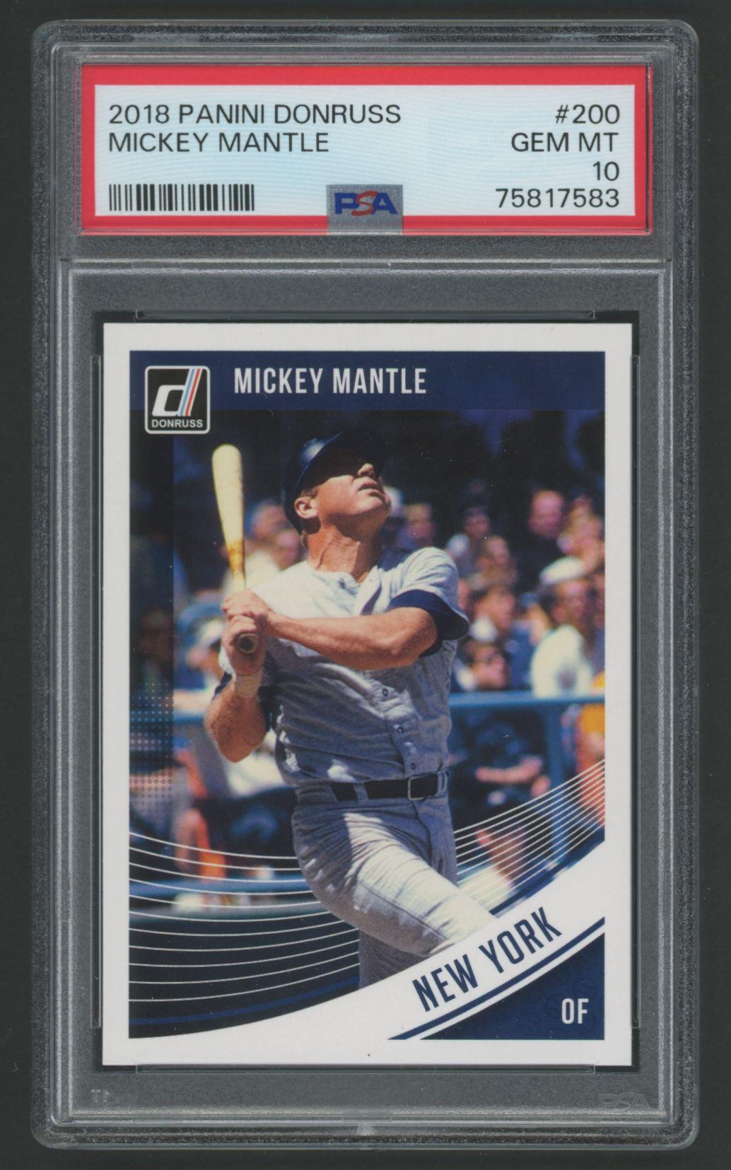 Mickey Mantle 2018 Donruss #200 (PSA 10) at PristineAuction.com Mickey Mantle 2018 Donruss #200 (PSA 10) at PristineAuction.com