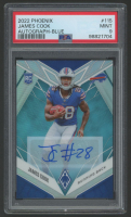 James Cook 2022 Panini Phoenix Blue Autograph #115 #11/15 (PSA 9) at PristineAuction.com