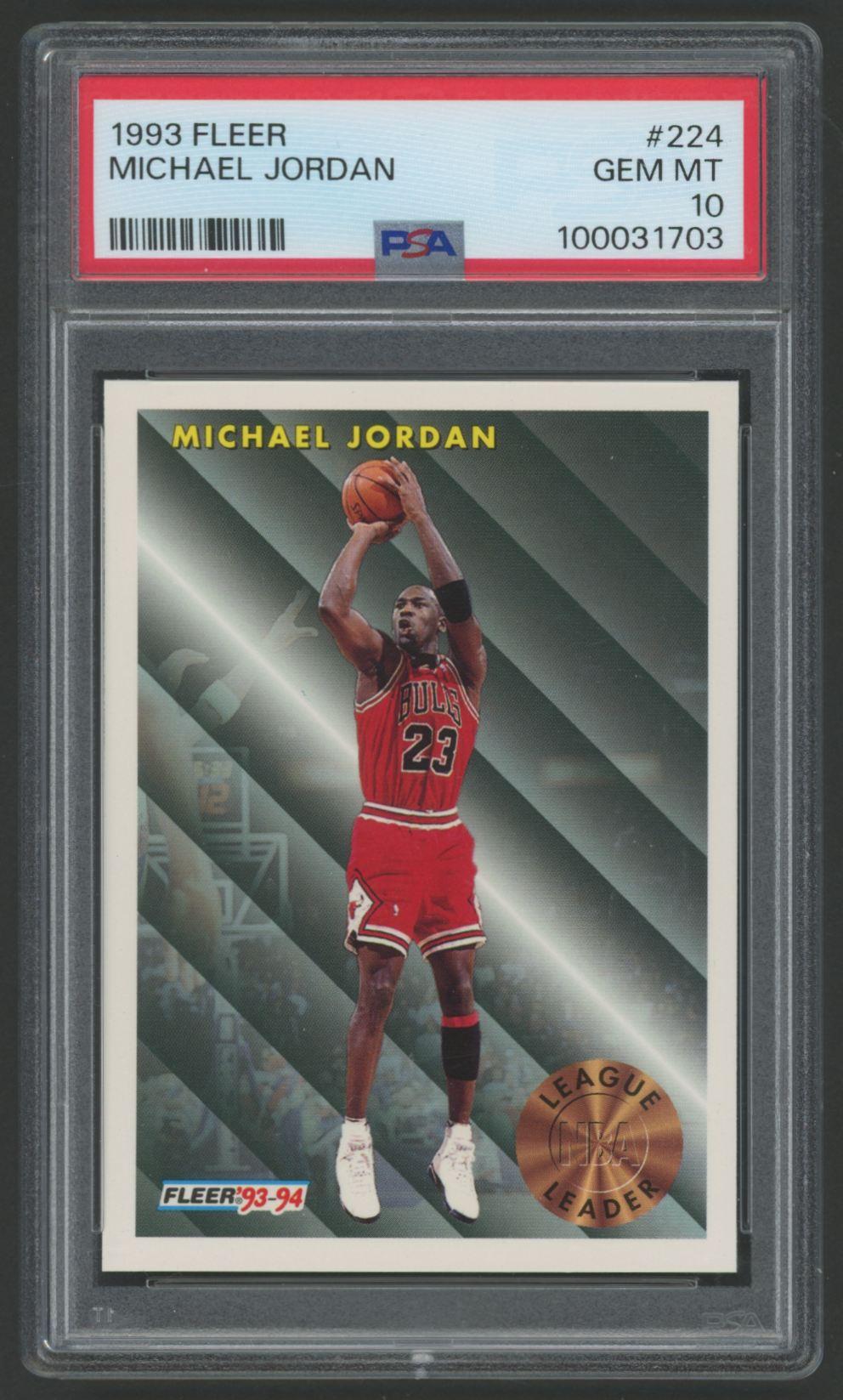 Michael Jordan 1993 Fleer #224 (PSA 10) at PristineAuction.com Michael Jordan 1993 Fleer #224 (PSA 10) at PristineAuction.com