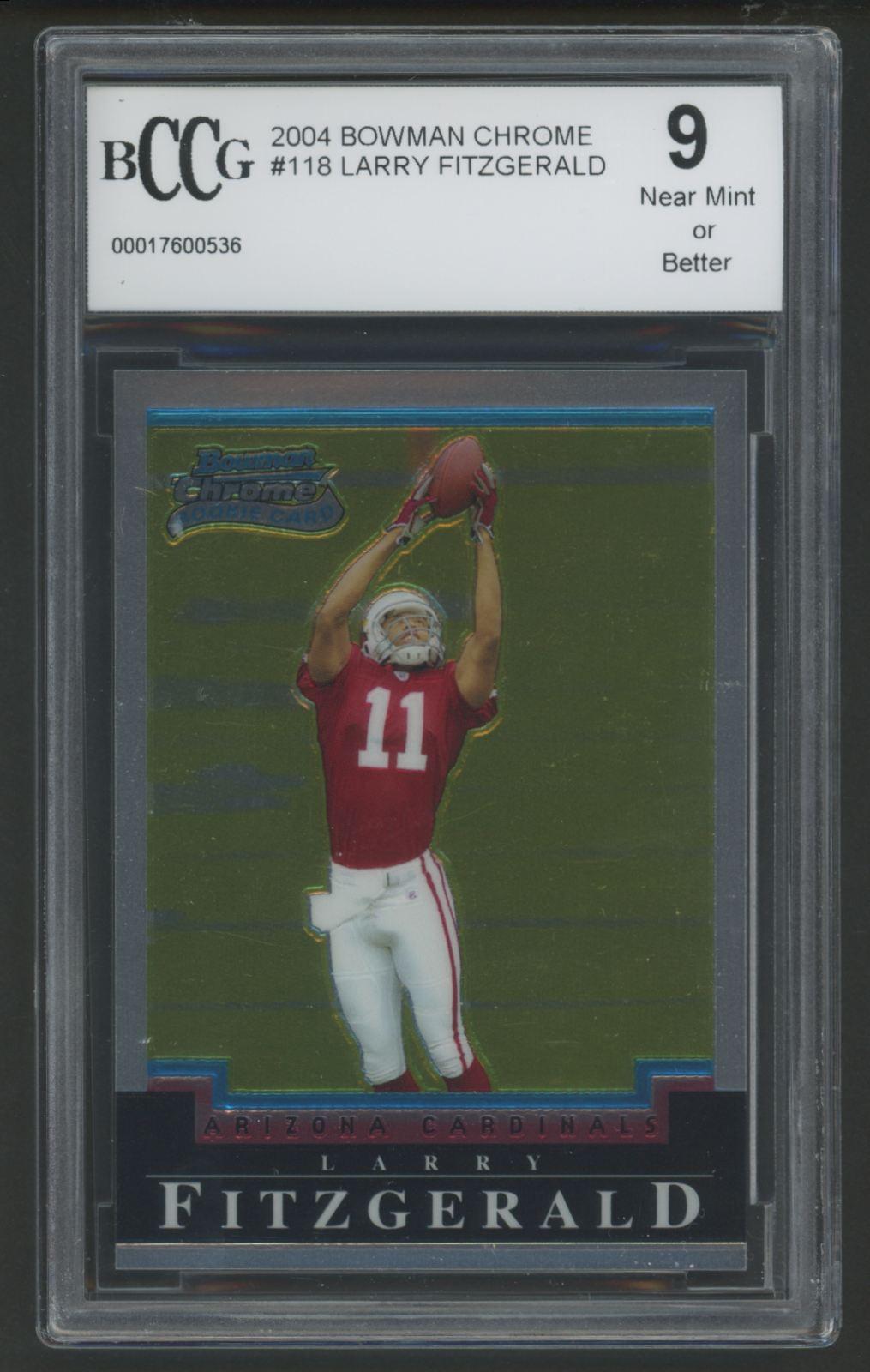 Larry Fitzgerald 2004 Bowman Chrome #118 (BCCG 9) at PristineAuction.com Larry Fitzgerald 2004 Bowman Chrome #118 (BCCG 9) at PristineAuction.com