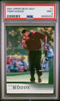Tiger Woods 2001 Upper Deck Golf #1 RC (PSA 9) at PristineAuction.com