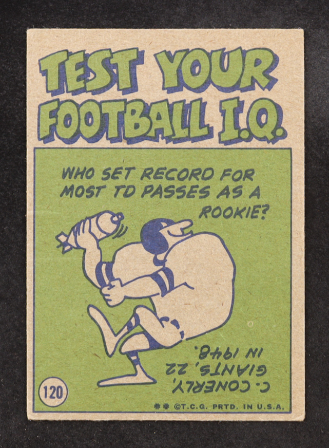 Terry Bradshaw 1972 Topps #120 IA at PristineAuction.com Terry Bradshaw 1972 Topps #120 IA at PristineAuction.com