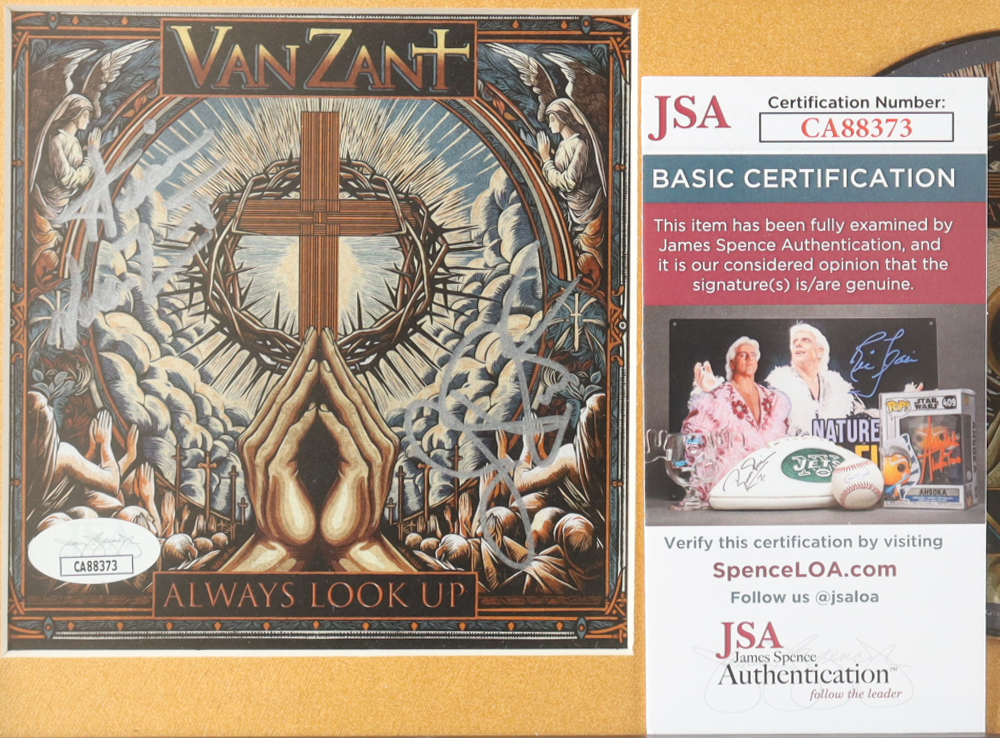 Johnny Van Zant & Donnie Van Zant Signed "Always Look Up" Custom Framed CD Insert Display (JSA) at PristineAuction.com Johnny Van Zant & Donnie Van Zant Signed "Always Look Up" Custom Framed CD Insert Display (JSA) at PristineAuction.com