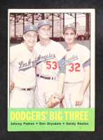 Johnny Podres / Don Drysdale / Sandy Koufax 1963 Topps #412 / Dodgers Big Three at PristineAuction.com
