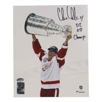 Chris Chelios Signed Red Wings 8x10 Photo Inscribed "02, 08 Champs" (Schwartz) at PristineAuction.com