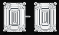 New 4.01 Carats Lab Grown Diamond Stud Earrings  D, VS1-VS2 | Estimated Retail Value: $7,200 (UGL & IGI Certs) at PristineAuction.com