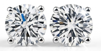 14kt Gold | New 3.84 Carats Lab Grown Diamond Stud Earrings  E, VS1 | Round Brilliant Cut | Estimated Retail Value: $7,500 (UGL & IGI Certs) at PristineAuction.com