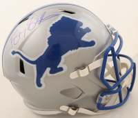Barry Sanders Signed Lions Throwback Full Size Speed Helmet (Schwartz) at PristineAuction.com