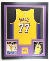 Luka Doncic Signed Custom Framed Jersey Display (JSA) at PristineAuction.com