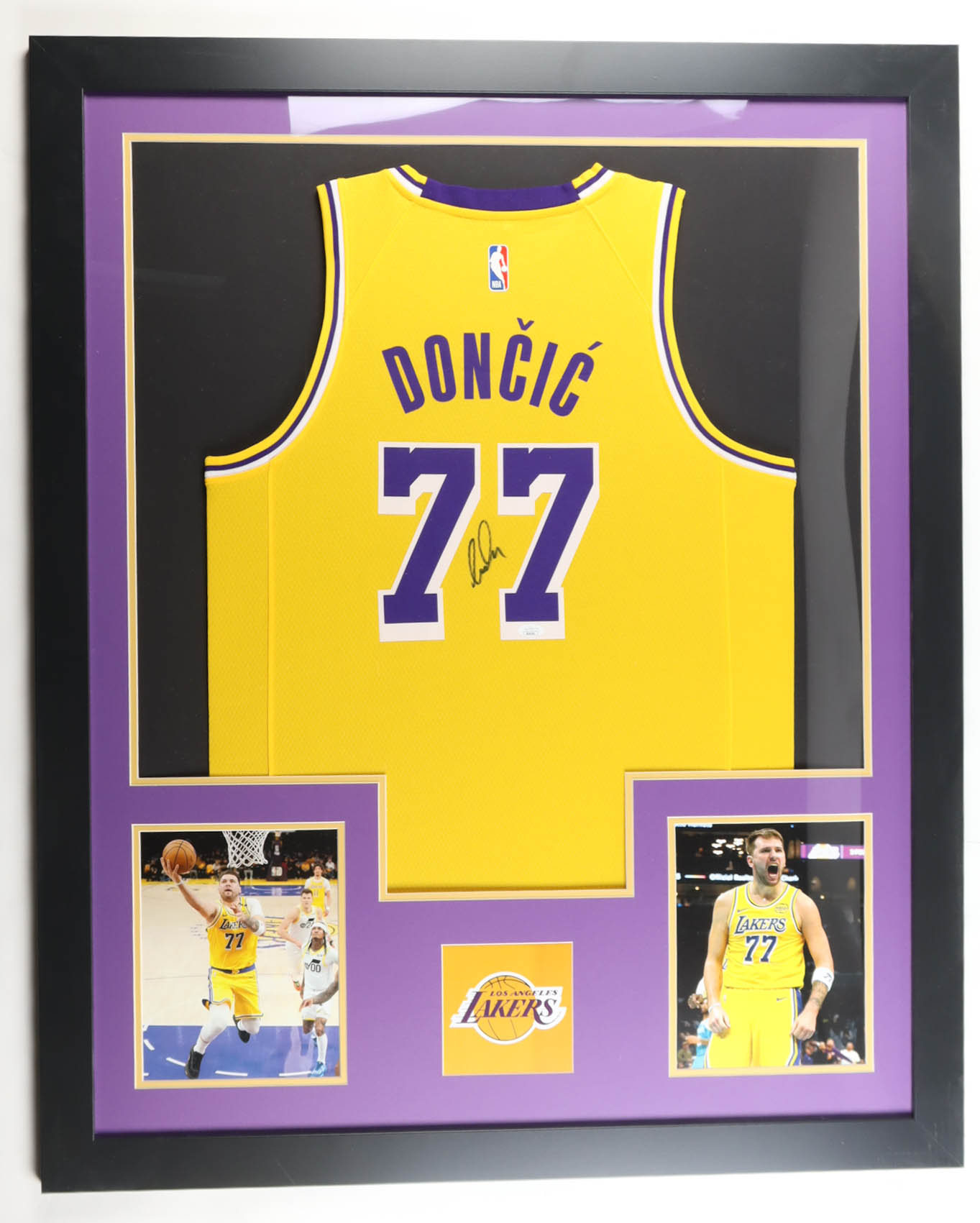 Luka Doncic Signed Custom Framed Jersey Display (JSA) at PristineAuction.com Luka Doncic Signed Custom Framed Jersey Display (JSA) at PristineAuction.com