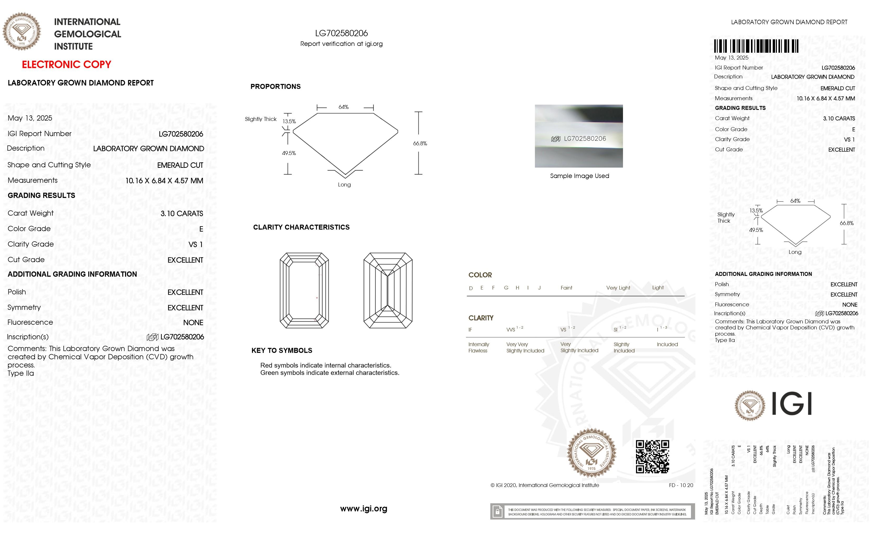 3.10 Carats Lab Grown Diamond Loose E, VS1 | $4,300 Estimated Retail Value (UGL & IGI Certs) at PristineAuction.com 3.10 Carats Lab Grown Diamond Loose E, VS1 | $4,300 Estimated Retail Value (UGL & IGI Certs) at PristineAuction.com