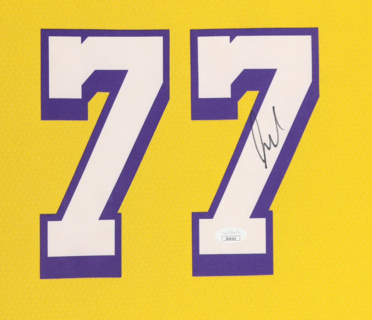 Luka Doncic Signed Custom Framed Jersey Display (JSA) at PristineAuction.com Luka Doncic Signed Custom Framed Jersey Display (JSA) at PristineAuction.com