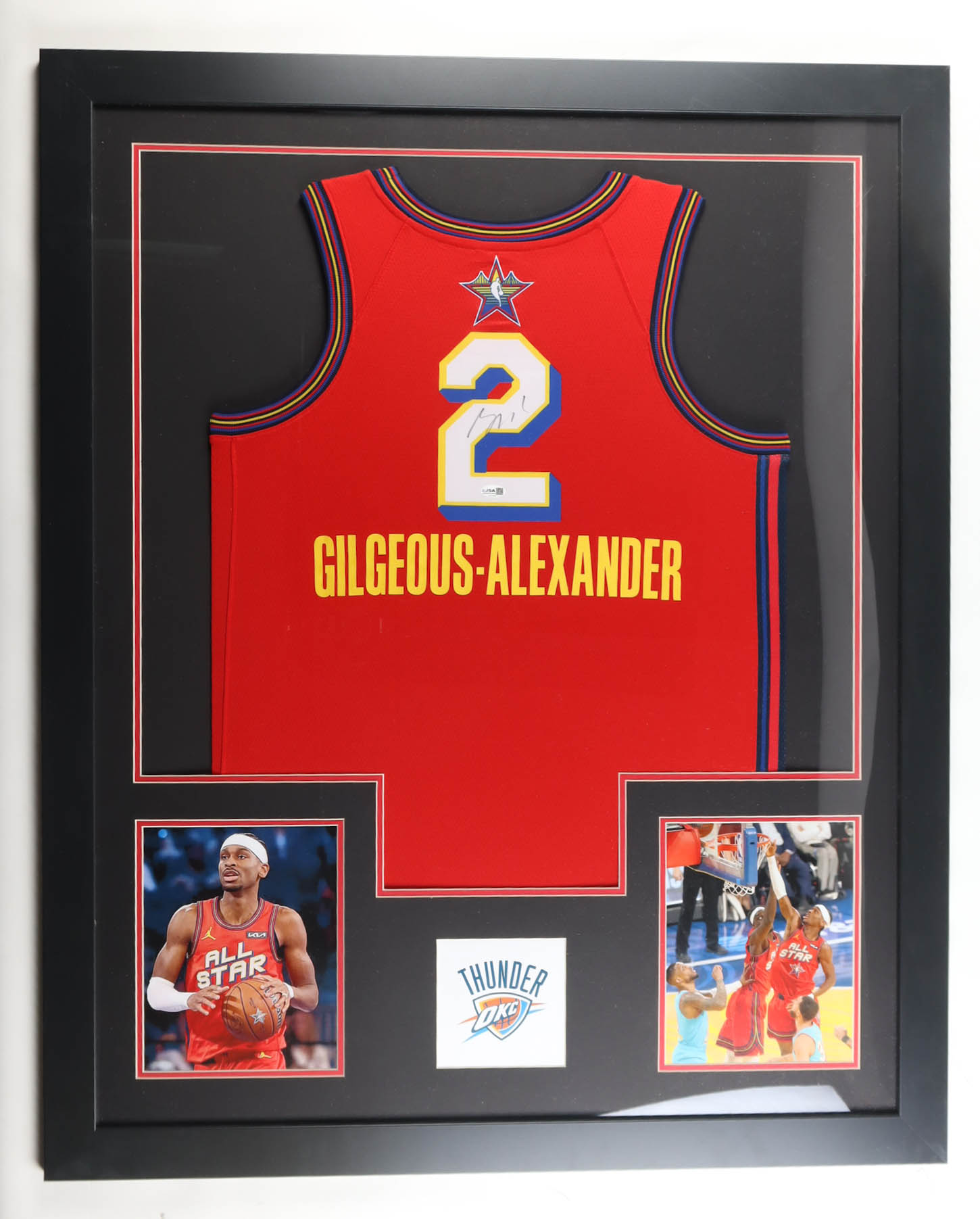 Shai Gilgeous-Alexander Signed Custom Framed Jersey Display (JSA) at PristineAuction.com Shai Gilgeous-Alexander Signed Custom Framed Jersey Display (JSA) at PristineAuction.com