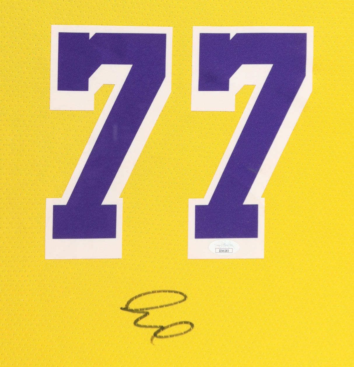 Luka Doncic Signed Custom Framed Jersey Display (JSA) at PristineAuction.com Luka Doncic Signed Custom Framed Jersey Display (JSA) at PristineAuction.com