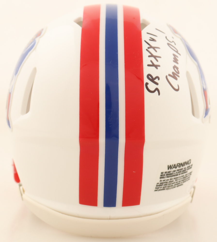 Marc Edwards Signed Patriots Throwback Speed Mini Helmet Inscribed "SB XXXVI Champs!" (JSA) at PristineAuction.com Marc Edwards Signed Patriots Throwback Speed Mini Helmet Inscribed "SB XXXVI Champs!" (JSA) at PristineAuction.com