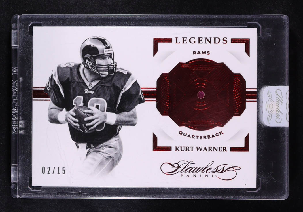 Kurt Warner 2016 Panini Flawless Ruby #133 #02/15 at PristineAuction.com Kurt Warner 2016 Panini Flawless Ruby #133 #02/15 at PristineAuction.com