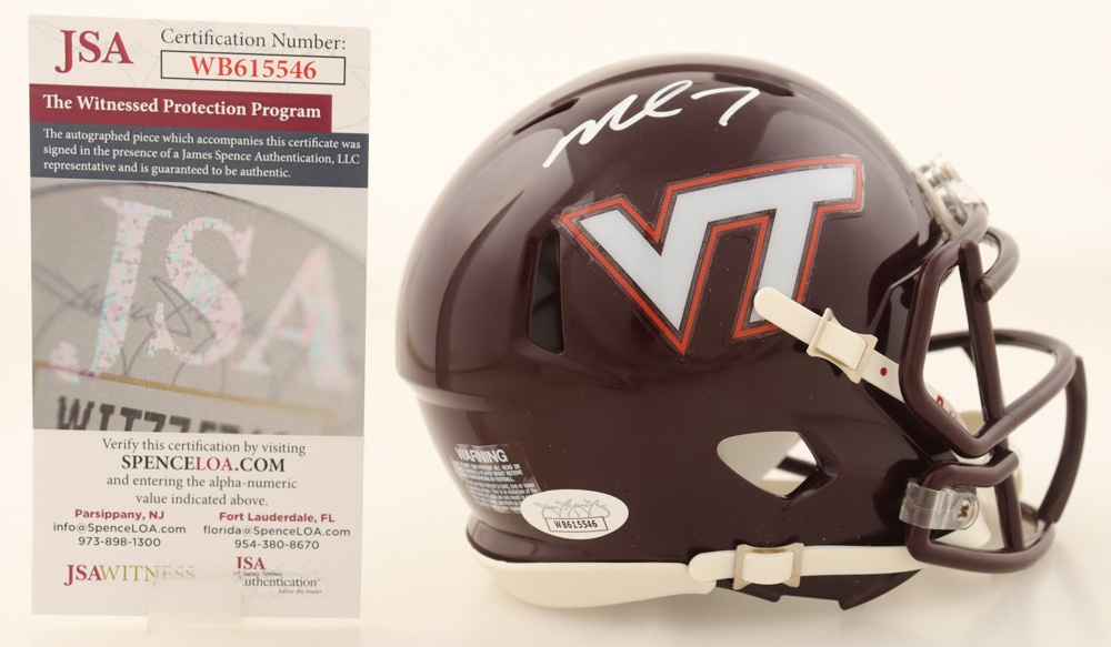 Michael Vick Signed Virginia Tech Hokies Speed Mini Helmet (JSA) at PristineAuction.com Michael Vick Signed Virginia Tech Hokies Speed Mini Helmet (JSA) at PristineAuction.com