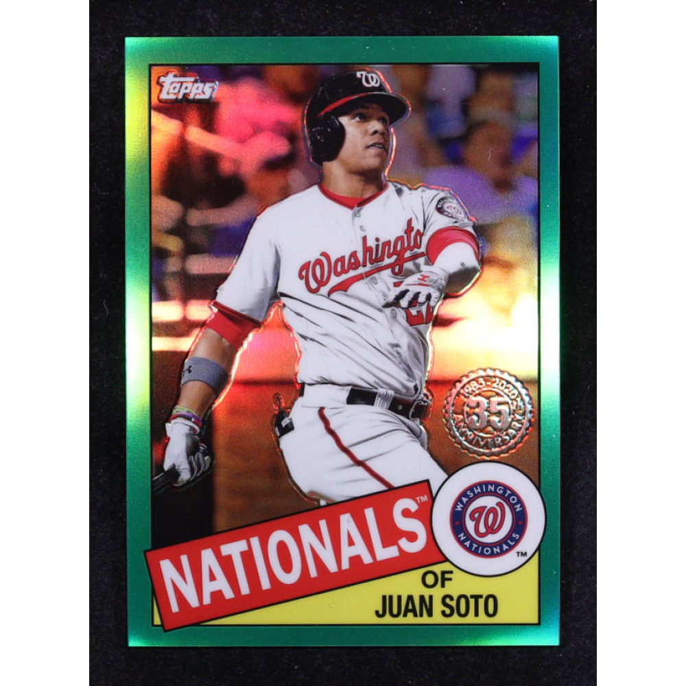 Juan Soto 2020 Topps Chrome '85 Topps Green Refractors #85TC3 #38/99 at PristineAuction.com
