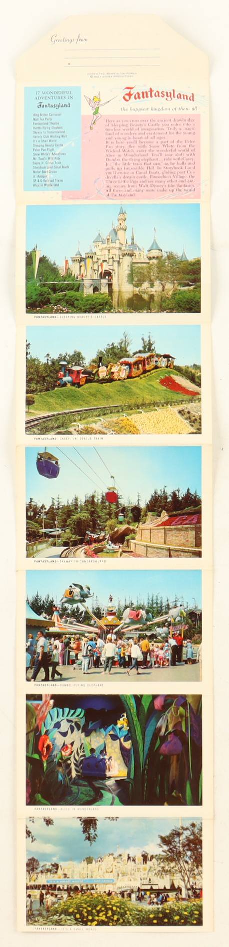 1957 Disneyland On-Site Postcard Photo Souvenir Portfolio at PristineAuction.com 1957 Disneyland On-Site Postcard Photo Souvenir Portfolio at PristineAuction.com