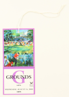 1982 Vintage PGA At Valhalla Ticket Lanyard with Leroy Neiman Tiger Woods Art at PristineAuction.com