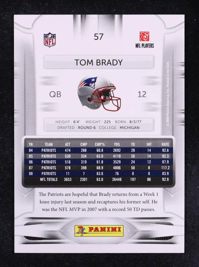 Tom Brady 2009 Playoff Prestige #57 at PristineAuction.com Tom Brady 2009 Playoff Prestige #57 at PristineAuction.com
