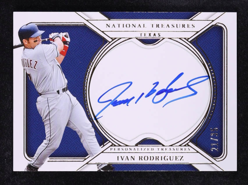 Ivan Rodriguez 2025 Panini National Treasures Personalized Treasures Autographs #30 #21/35 at PristineAuction.com Ivan Rodriguez 2025 Panini National Treasures Personalized Treasures Autographs #30 #21/35 at PristineAuction.com