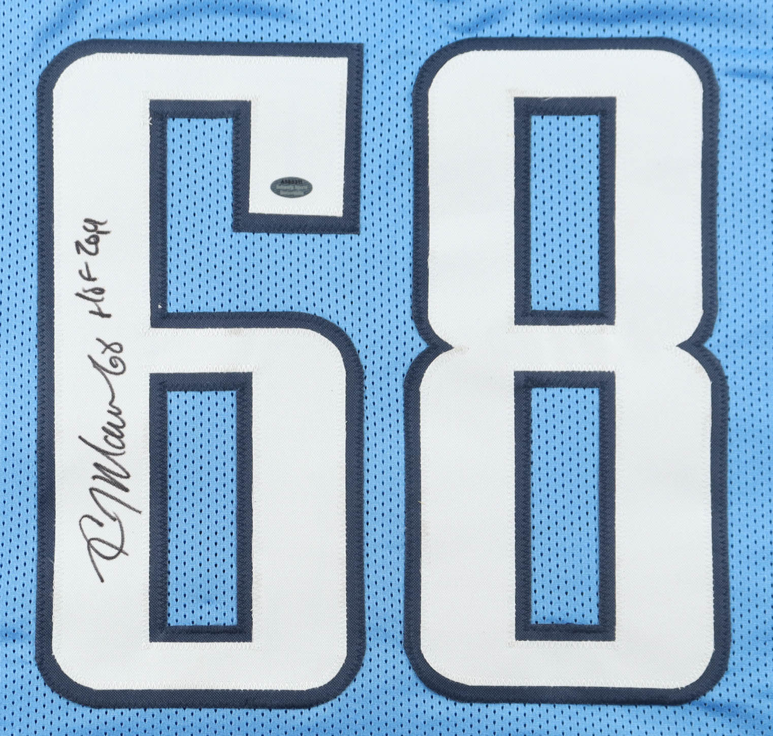 Kevin Mawae Signed Custom Framed Jersey Inscribed "HOF 2019" (Schwartz) at PristineAuction.com Kevin Mawae Signed Custom Framed Jersey Inscribed "HOF 2019" (Schwartz) at PristineAuction.com