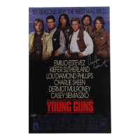 Emilio Estevez Signed "Young Guns" 11x17 Movie Poster (Schwartz) at PristineAuction.com