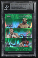 Manny Pacquiao / Conor Mcgregor / Mike Tyson 2024 Leaf Metal Special Release Exclusive Legends Ed. Triple Lava Green Foil Proofs (BGS 9) at PristineAuction.com
