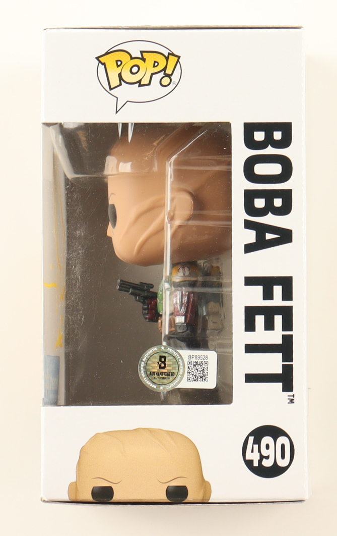 Temuera Morrison Signed "Star Wars" #490 Boba Fett Bobble-Head Funko Pop! Vinyl Figure Inscribed "Boba" (Beckett) at PristineAuction.com Temuera Morrison Signed "Star Wars" #490 Boba Fett Bobble-Head Funko Pop! Vinyl Figure Inscribed "Boba" (Beckett) at PristineAuction.com