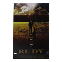 Rudy Ruettiger Signed "Rudy" 11x17 Movie Poster with Full Quote Inscription (Schwartz & Ruettiger) at PristineAuction.com