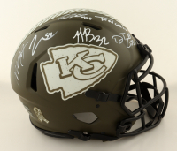 "Super Bowl LVIII Champions" Chiefs Full-Size Authentic On-Field Salute to Service Alternate Speed Helmet Signed By (14) with L'Jarius Sneed, Willie Lanier, Drue Tranquill, Leo Chenal (Beckett) at PristineAuction.com