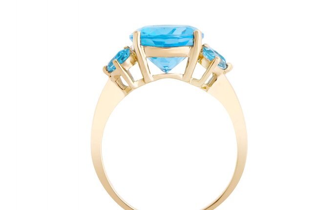 6.65 CTW Natural Topaz & Diamond Ring Mounted In 10K Yellow Gold H-I, I1-I2 NEW | Estimated Retail Value: $5,834 (IGI) at PristineAuction.com 6.65 CTW Natural Topaz & Diamond Ring Mounted In 10K Yellow Gold H-I, I1-I2 NEW | Estimated Retail Value: $5,834 (IGI) at PristineAuction.com