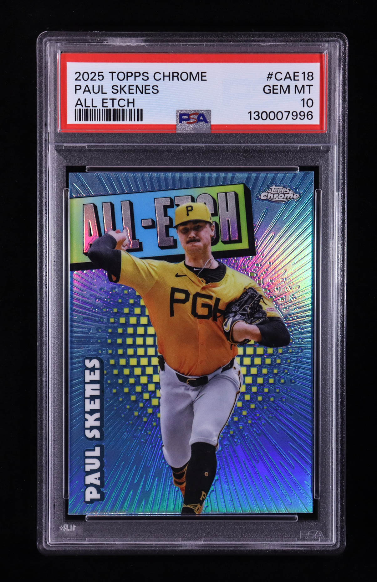 Paul Skenes 2025 Topps Chrome All Etch #CAE18 (PSA 10) at PristineAuction.com Paul Skenes 2025 Topps Chrome All Etch #CAE18 (PSA 10) at PristineAuction.com