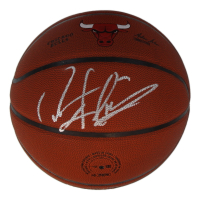 Dennis Rodman Signed Bulls Logo Basketball (Schwartz) at PristineAuction.com