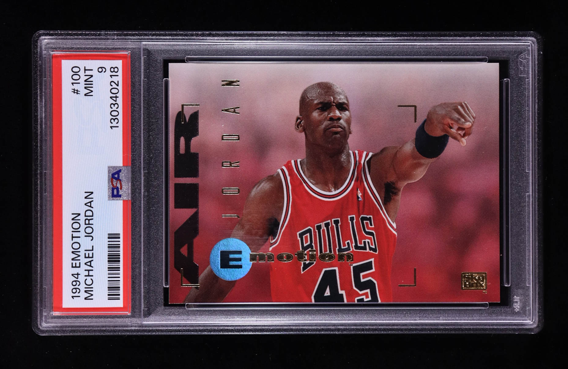 Michael Jordan 1994-95 Emotion #100 (PSA 9) at PristineAuction.com Michael Jordan 1994-95 Emotion #100 (PSA 9) at PristineAuction.com