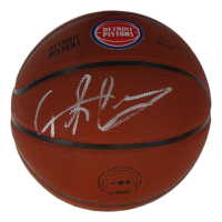 Dennis Rodman Signed Pistons Logo Basketball (Schwartz) at PristineAuction.com