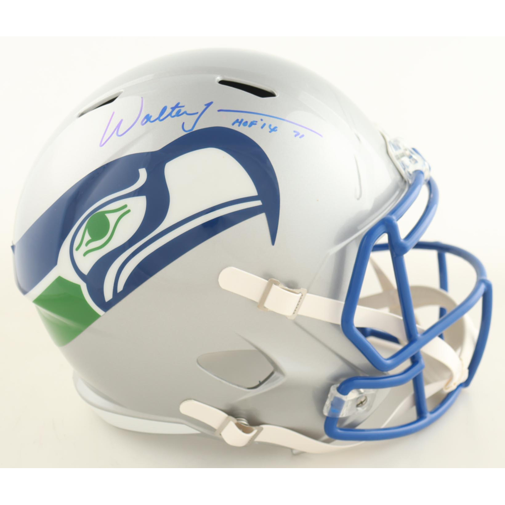 Walter Jones Signed Seahawks Full-Size Speed Helmet Inscribed "HOF '14" (Schwartz) at PristineAuction.com