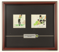 Tiger Woods LeRoy Neiman "Tiger Woods on Two Scorecards" Custom Framed Print Display With 2005 Masters Champion Pin at PristineAuction.com
