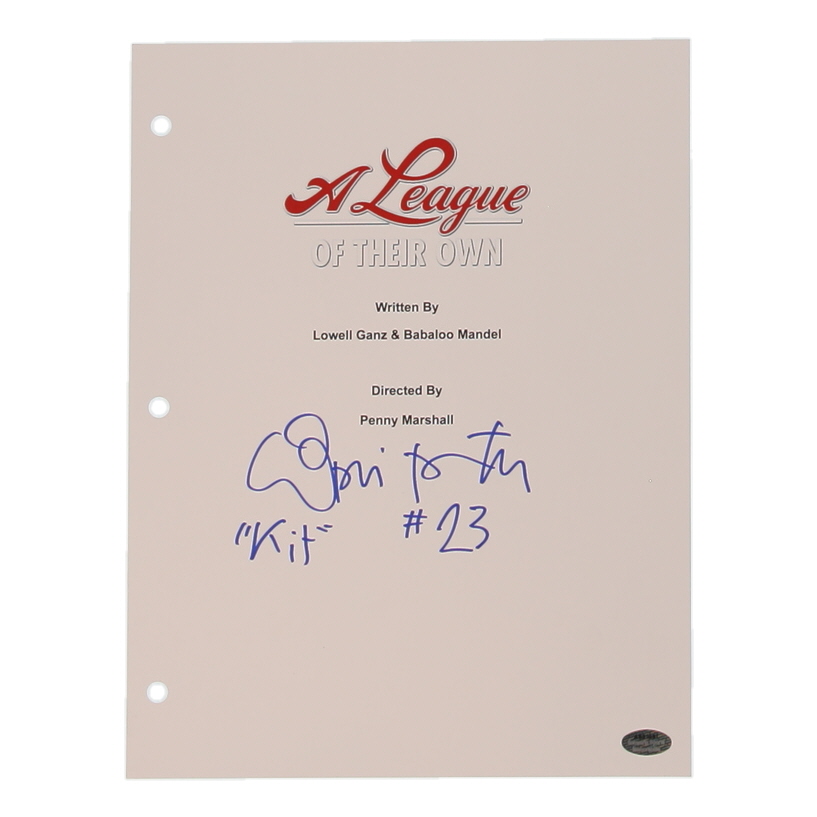 Lori Petty Signed "A League of Their Own" Movie Script Cover Page Inscribed "Kit" (Schwartz) at PristineAuction.com Lori Petty Signed "A League of Their Own" Movie Script Cover Page Inscribed "Kit" (Schwartz) at PristineAuction.com
