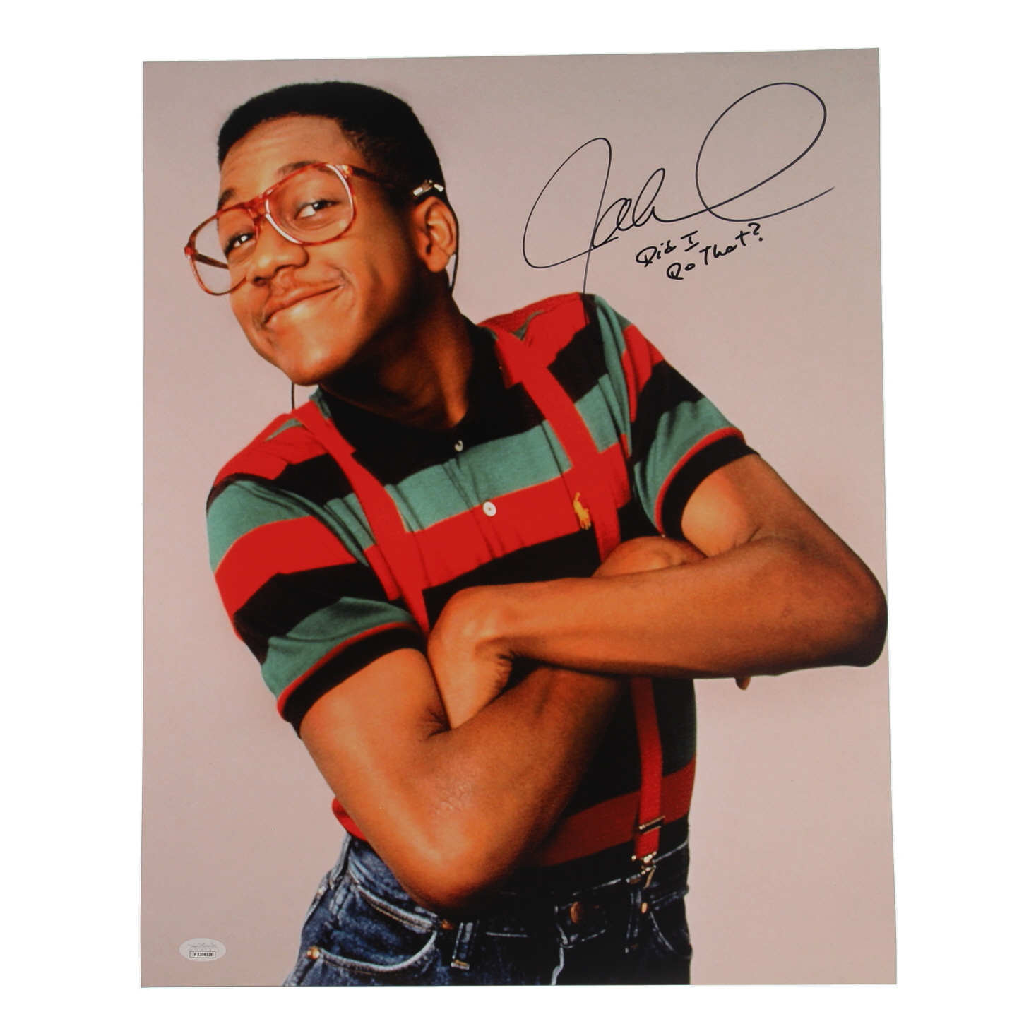 Jaleel White Signed "Family Matters" 16x20 Photo Inscribed "Did I Do That?" (JSA) at PristineAuction.com Jaleel White Signed "Family Matters" 16x20 Photo Inscribed "Did I Do That?" (JSA) at PristineAuction.com