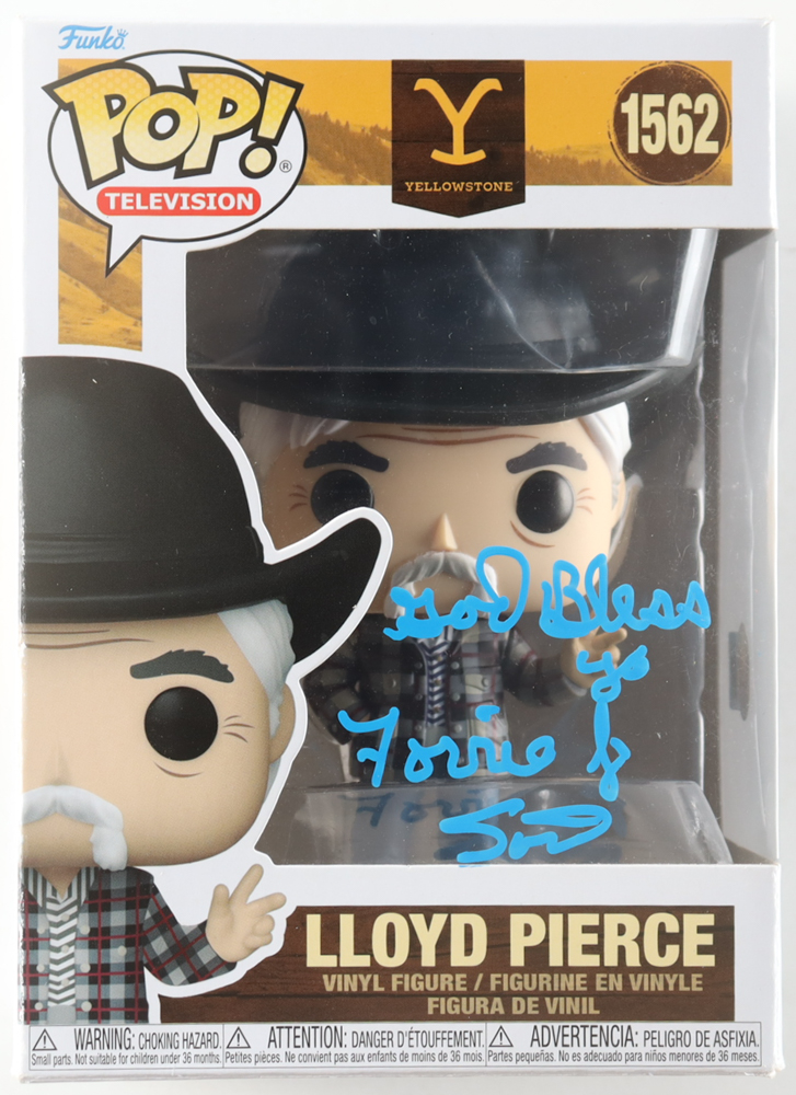 Forrie J. Smith Signed "Yellowstone" #1562 Lloyd Pierce Funko Pop! Vinyl Figure Inscribed "God Bless Ya" (Beckett) at PristineAuction.com Forrie J. Smith Signed "Yellowstone" #1562 Lloyd Pierce Funko Pop! Vinyl Figure Inscribed "God Bless Ya" (Beckett) at PristineAuction.com