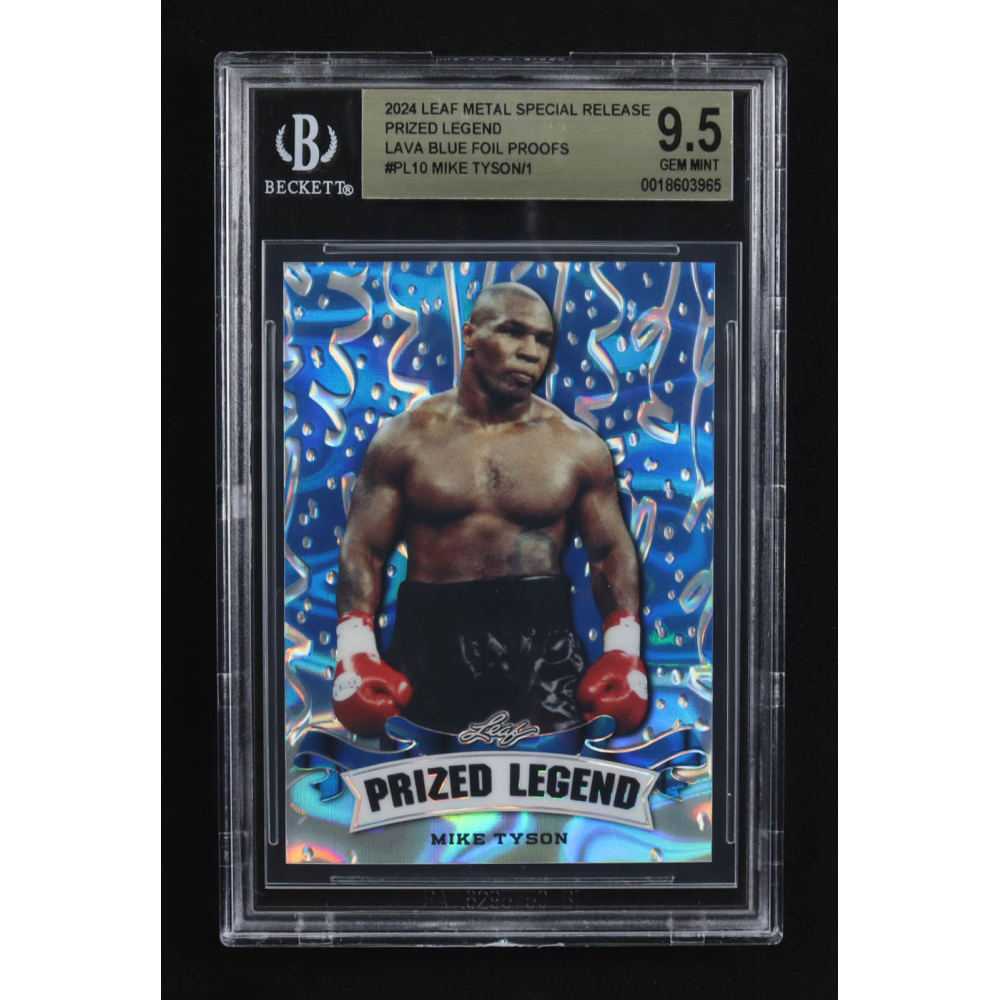Mike Tyson 2024 Leaf Metal Special Release Prized Legend Lava Blue Foil Proofs #PL10 (BGS 9.5) at PristineAuction.com