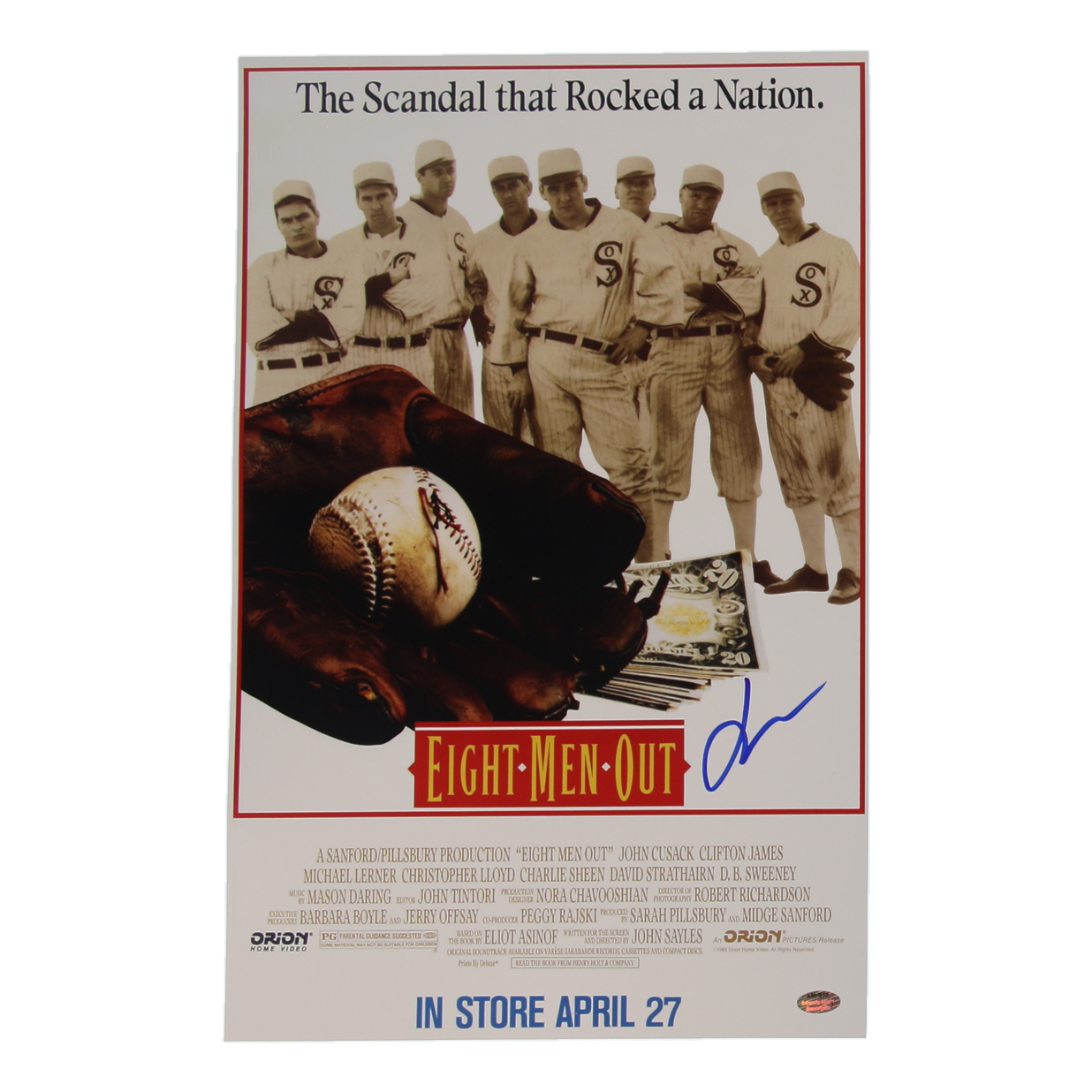 John Cusack Signed "Eight Men Out" 11x17 Movie Poster (Schwartz) at PristineAuction.com John Cusack Signed "Eight Men Out" 11x17 Movie Poster (Schwartz) at PristineAuction.com