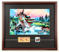 Disney's Splash Mountain Custom Framed Art Print Display with Child Ticket Book & Lapel Pin at PristineAuction.com