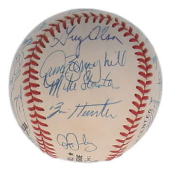 1992 Braves ONL Baseball Team-Signed by (23) with Tom Glavine, John Smoltz, Ron Gant, Greg Olson (Hollywood Collectibles) at PristineAuction.com 1992 Braves ONL Baseball Team-Signed by (23) with Tom Glavine, John Smoltz, Ron Gant, Greg Olson (Hollywood Collectibles) at PristineAuction.com