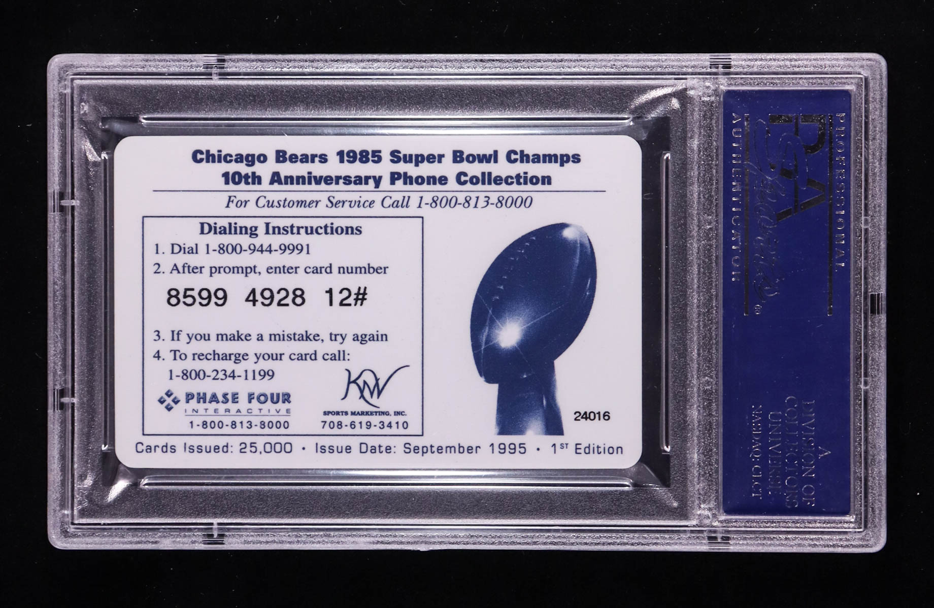 Walter Payton Signed Bears Calling Card (PSA) at PristineAuction.com Walter Payton Signed Bears Calling Card (PSA) at PristineAuction.com