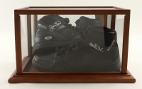 Magic Johnson & Larry Bird Signed Set of (2) Converse Weapon Basketball Shoes with Display Case (PSA & Beckett) at PristineAuction.com